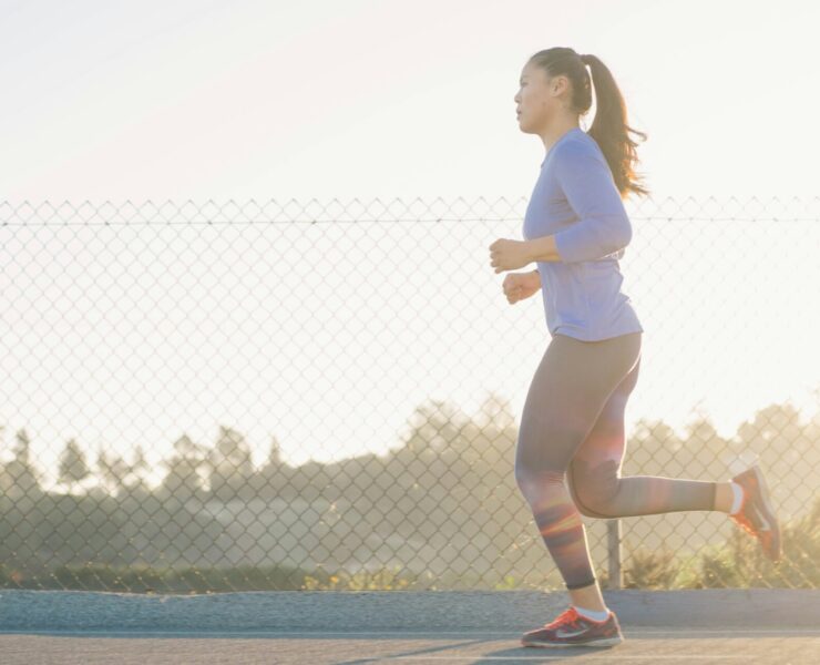 woman running outdoors