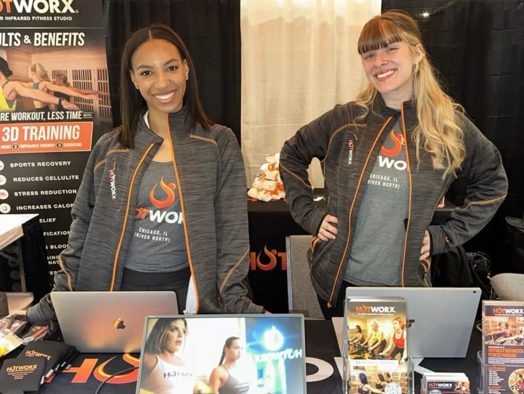 women attend a Hotworx marketing event