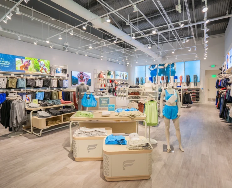interior of a Fabletics retail store