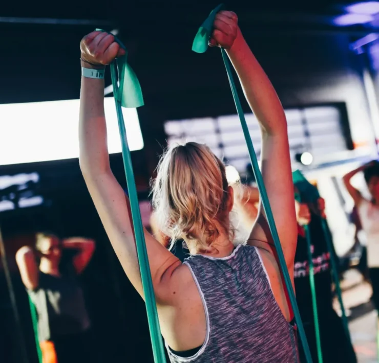 people at the gym working out