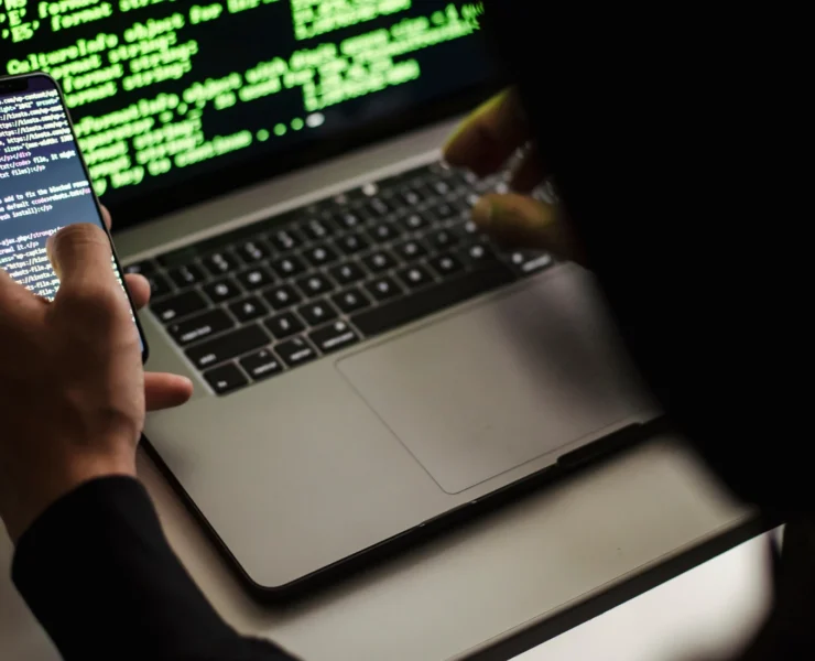 cyber attack laptop and smartphone