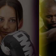 an image promoting the new fitness app Transform showing a female and a male boxing and working out