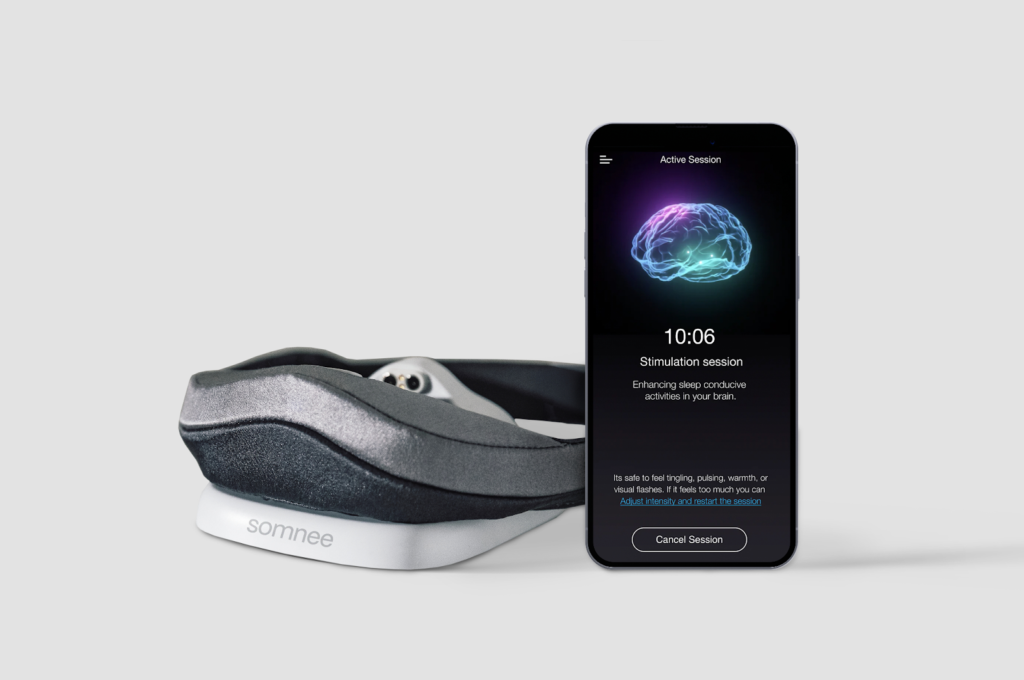 Somnee sleep headband and app interface