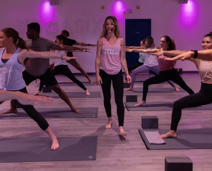 an image of a YogaSix class